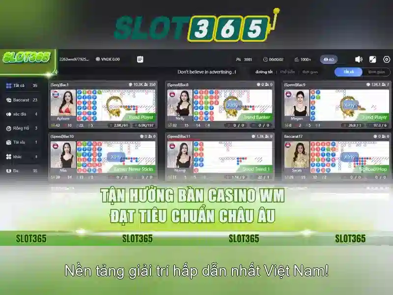 Slot365: Trải nghiệm sòng bạc trực tuyến hiện đại Giao diện nhà cái hoàn hảo